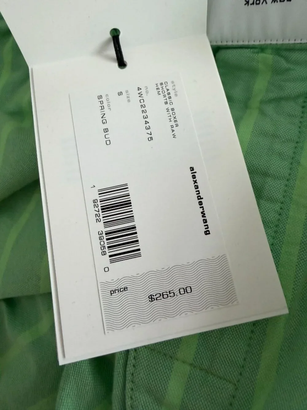 ALEXANDER WANG Classic Boxer Raw Hem Shorts Size Small NEW NWT